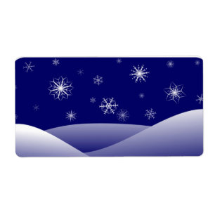 ÉTIQUETTE LA SCÈNE DE NEIGE D'HIVER