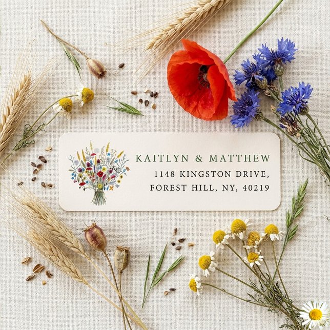 Étiquette La Suite de Mariage de Prairie de Fleurs Sauvages  (Créateur téléchargé)