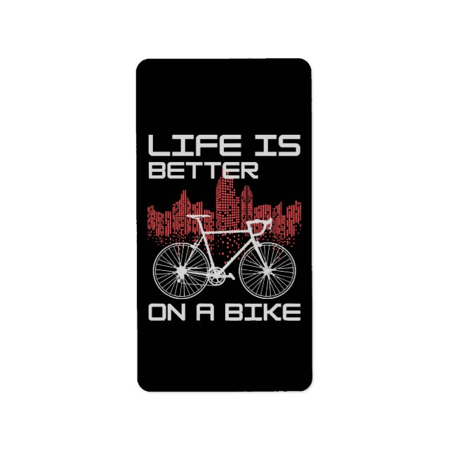Étiquette La vie est meilleure à vélo (Devant)
