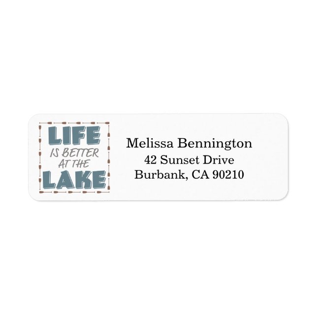 Étiquette La vie nautique est meilleure au lac Quote (Devant)