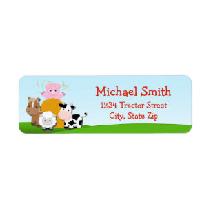 Étiquette Label Barnyard Return Address