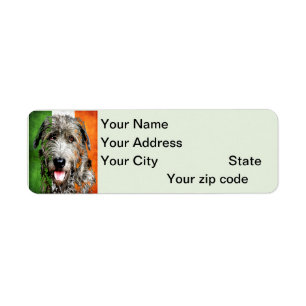 Étiquette Label d'adresse de retour Wolfhound irlandais