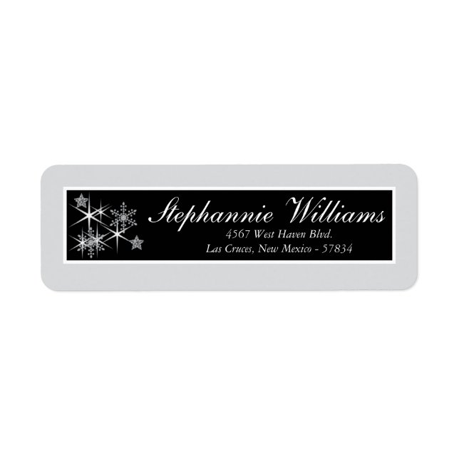 Étiquette Label de retour Mariage de diamant d'hiver (Devant)