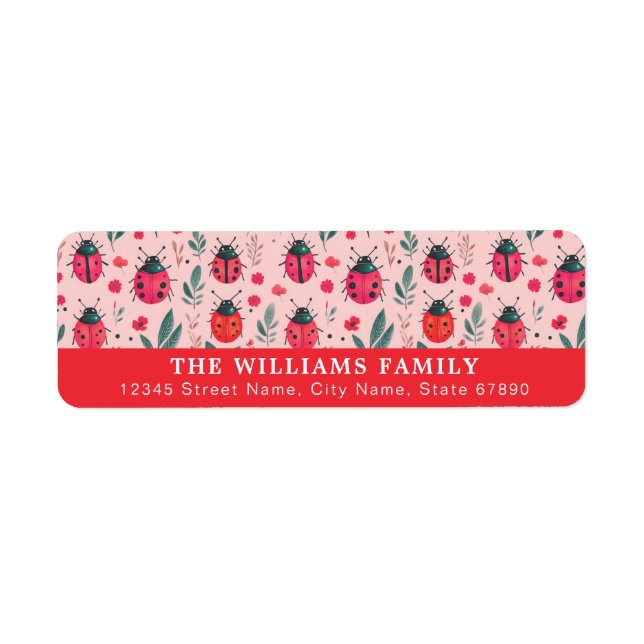 Étiquette Labels de Cute Ladybug (Devant)