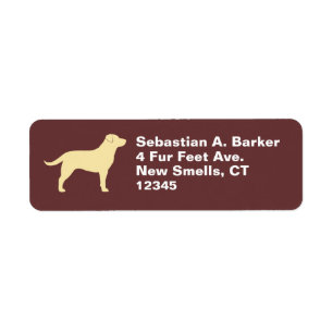 Étiquette Laboratoire de silhouette de chien de trieur du La