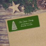 Étiquette Laboratoire d'invitation simple et élégant pour No<br><div class="desc">Cet élégant design est orné d'un sapin de Noël enneigé avec des lumières. Cliquez sur le bouton personnaliser pour plus de flexibilité dans la modification du texte et des graphiques! Des variantes de cette conception ainsi que des produits de coordination sont disponibles dans notre boutique, zazzle.com/store/doodlelulu. Contactez-nous si vous avez...</div>