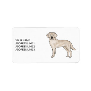 Étiquette Labrador Retriever Labrador crème Art Texte person