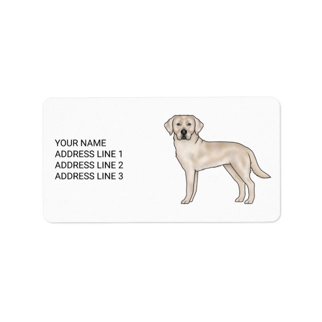 Étiquette Labrador Retriever Labrador crème Art Texte person (Devant)