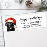 Étiquette Labrador Retriever Père Noël Christmas Return Adre<br><div class="desc">Black Labrador Retriever Christmas Retourner l'adresse Étiquettes Répandez les vacances avec notre délicieux Black Labrador Retriever Christmas Retourner l'adresse Étiquettes! Parfaits pour les amoureux du Labrador, ces étiquettes ajoutent une touche de charme festif à votre correspondance de vacances. Caractéristiques Design charmant : Chaque étiquette présente un adorable Labrador Retriever noir...</div>