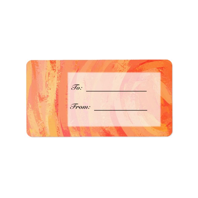 Étiquette Lac Fire Orange et Monogramme noir (Devant)