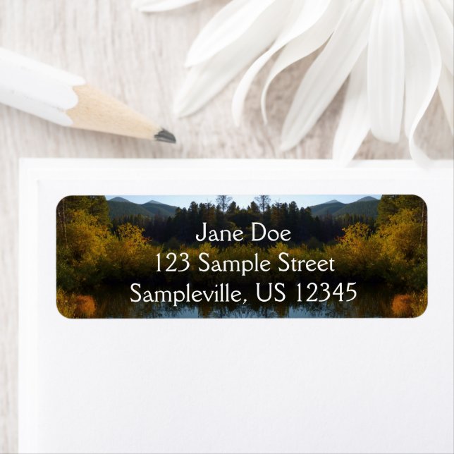 Étiquette Lac Sprague à l'automne (En situation)