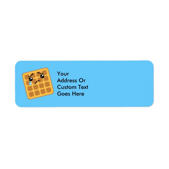 Étiquette Lâches d'adresse de retour de gaufre triste (Devant)