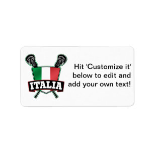 Étiquette Lacrosse de l'Italie Italie