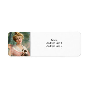 Étiquette Lady and Her Dog Return Adresse Label