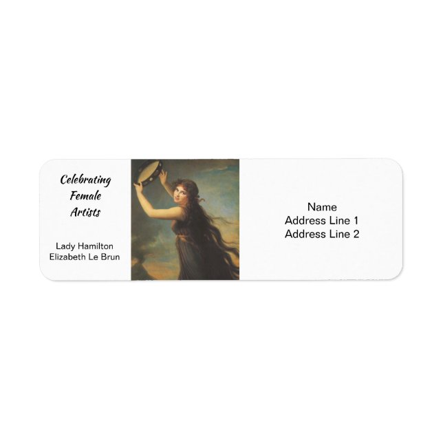 Étiquette Lady Hamilton par Elisabeth Vigee Le Brun (Devant)