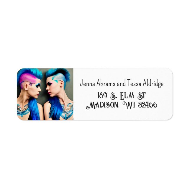 Étiquette Lady Love | LGBTQ+ Couple AI Art (Devant)