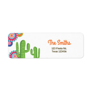 Étiquette Laissez-nous cactus d'étiquette de adresse de
