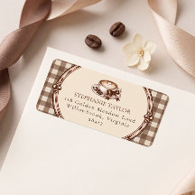 L'Amour est Café Gingham Enterrement de Vie de Jeu