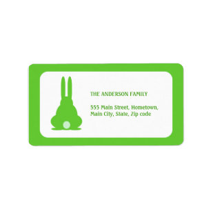 Étiquette Lapin Vert