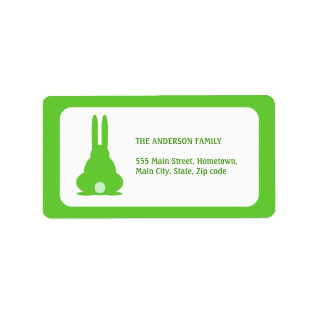 Étiquette Lapin Vert (Devant)
