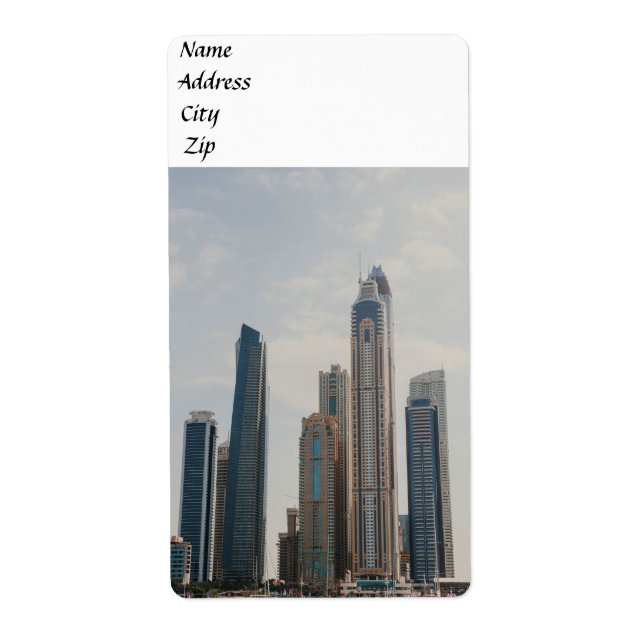 Étiquette L'architecture de Dubai Marina (Devant)
