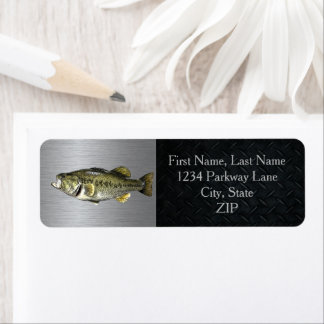 Étiquette Largemouth Bass Fishing Return Address Labels
