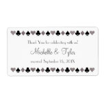 Étiquette Las Vegas Faux Silver Parties scintillant Black Fa<br><div class="desc">**Besoin d'une couleur différente du noir ? Cette carte peut être entièrement adaptée à votre événement, il suffit de cliquer sur l'option de personnaliser et de changer la couleur arrière - plan et même la couleur texte pour un look totalement personnalisé!** Parfait pour un Las Vegas glamour et glamour ou...</div>