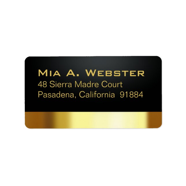 Étiquette Las Vegas Lucky in Love noir/or (Devant)