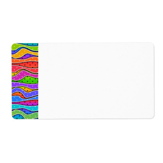 Étiquette (latéral) de RAINBOW STRIPES personnalis (Devant)