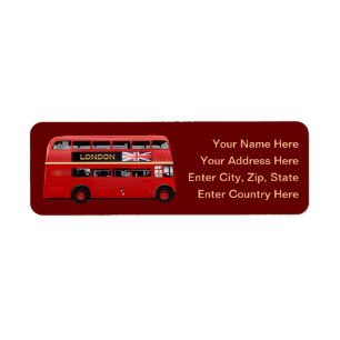 Étiquette L'autobus de rouge de Londres