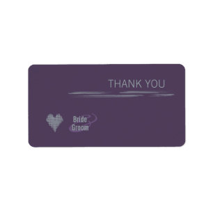 Étiquette L'autocollant cadeau Merci Indigo