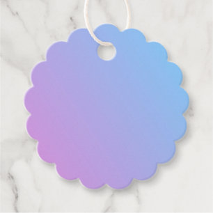 Étiquette lavande et bleue avec ficelle