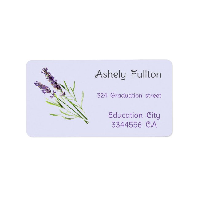 Étiquette Lavande vintage pour DIPLÔME (Devant)