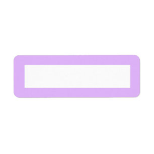 Étiquette Lave claire violet couleur uni blanc bordure