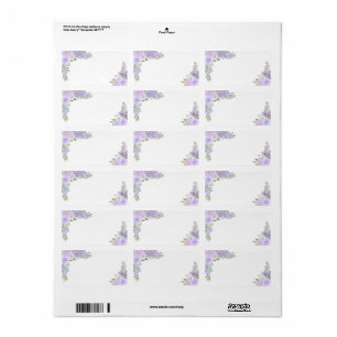 Étiquette Lavender Floral Blank do-it-yourself Imprimer Mari