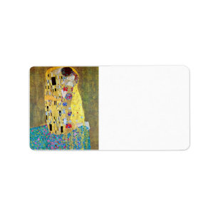 Étiquette Le baiser 2 par Gustav Klimt