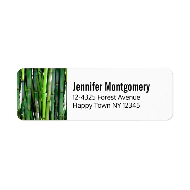 Étiquette Le Bambou vert Stalks Photographie de la nature (Devant)
