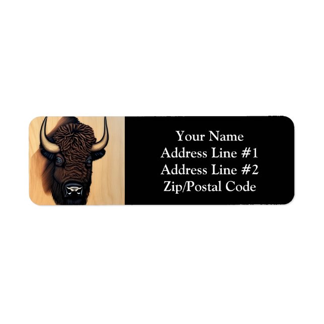 Étiquette Le Bison Majestueux - Un Symbole De Pouvoir Et De  (Devant)