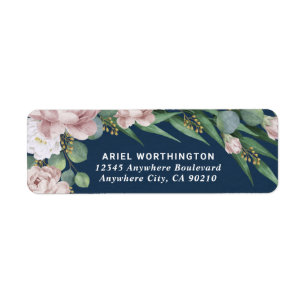 Étiquette Le bleu marine et rougissent mariage rose
