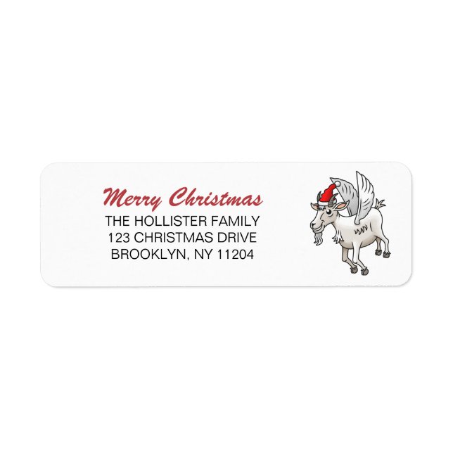 Étiquette Le Bouc de Noël volant (Devant)