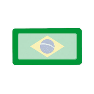 Étiquette Le Brésil - drapeau national brésilien