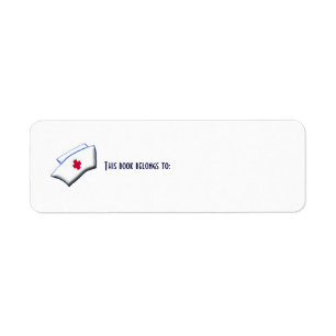 Étiquette Le casquette d'infirmière/ce livre appartient à