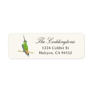 Étiquette Le colibri d'Allen