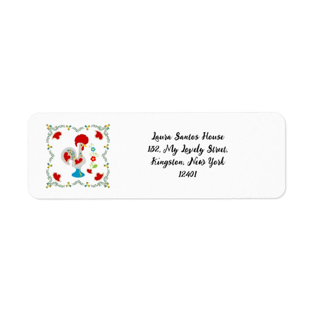 Étiquette Le coq portugais de la chance (Devant)