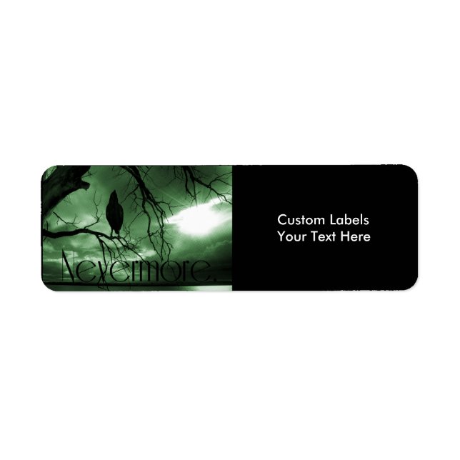 Étiquette Le Corbeau - Jamais plus Poutres de Soleil Arbre - (Devant)