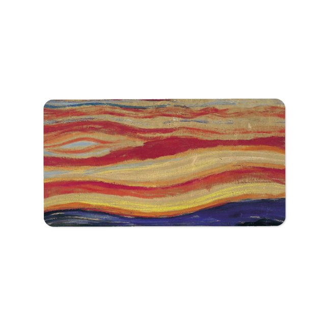 Étiquette Le cri d'Edvard Munch, l'expressionnisme Vintage (Devant)