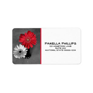 Étiquette Le dahlia fleurit le monochrome éclaboussé par