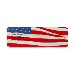 Étiquette Le drapeau américain, Etats-Unis