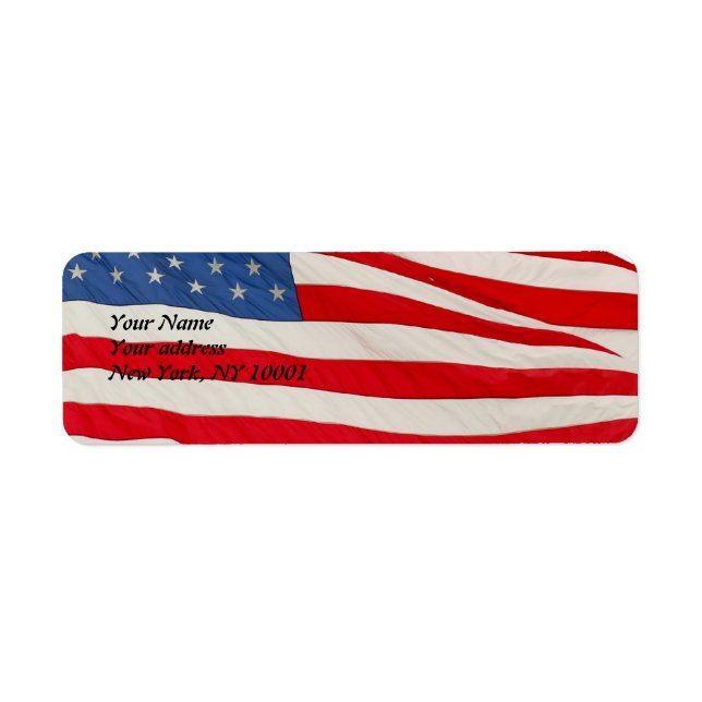 Étiquette Le drapeau américain, États-Unis (Devant)