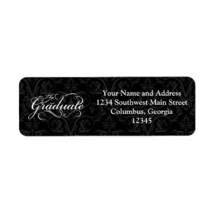 Étiquette Le Gradué, Élégant Noir